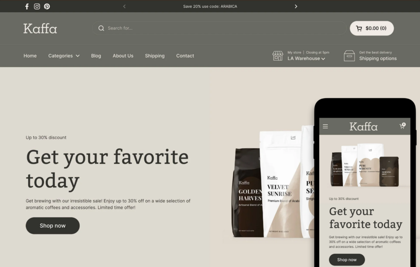 Next up, Local is a premium Shopify theme that celebrates community and locality, making it ideal for businesses focusing on local products or services.